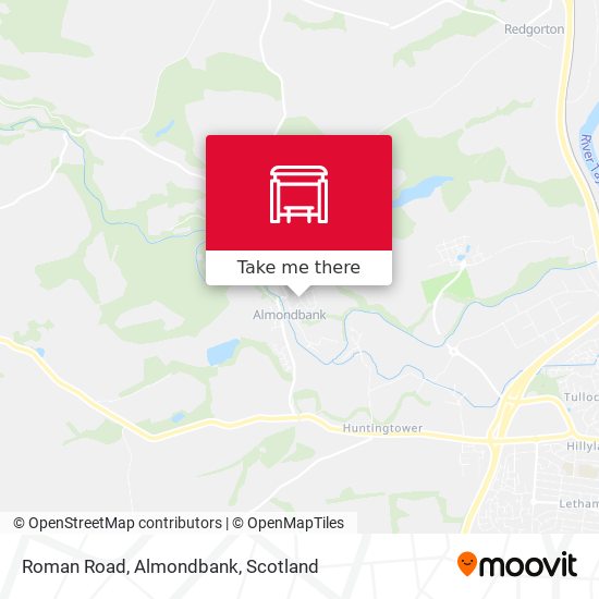 Roman Road, Almondbank map
