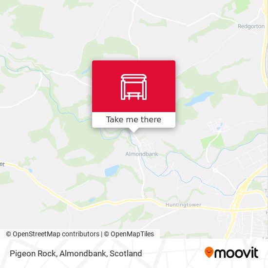 Pigeon Rock, Almondbank map