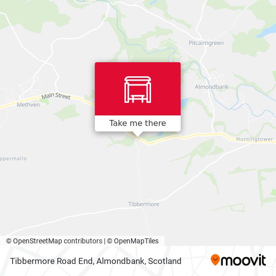 Tibbermore Road End, Almondbank map