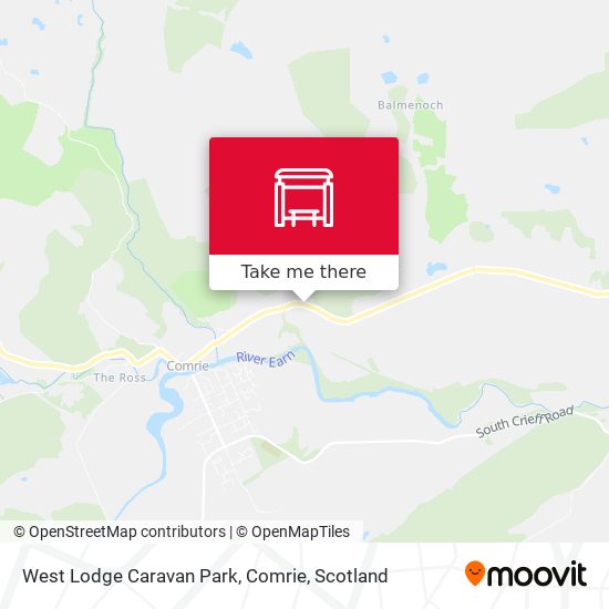 West Lodge Caravan Park, Comrie map