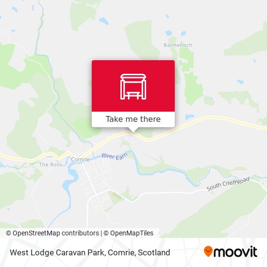 West Lodge Caravan Park, Comrie map