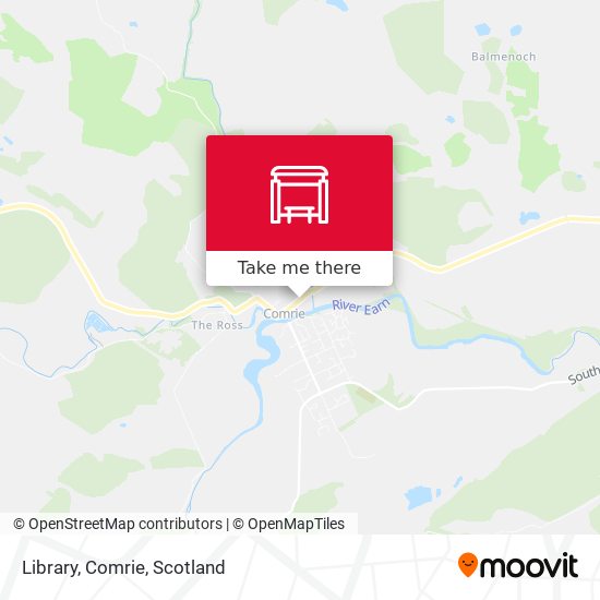 Library, Comrie map