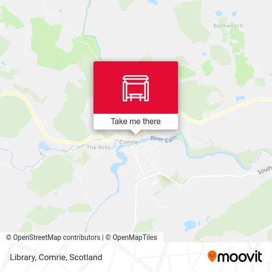 Library, Comrie map