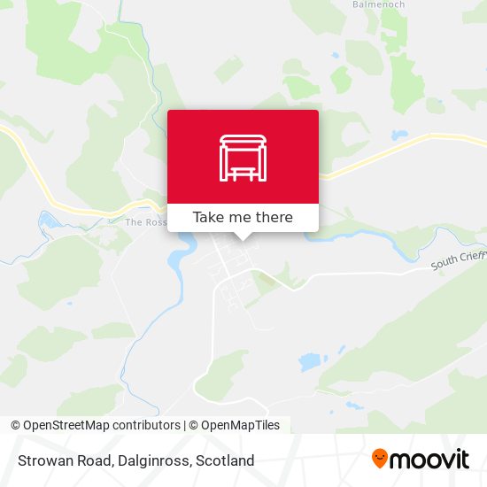 Strowan Road, Dalginross map