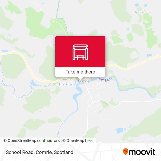 School Road, Comrie map