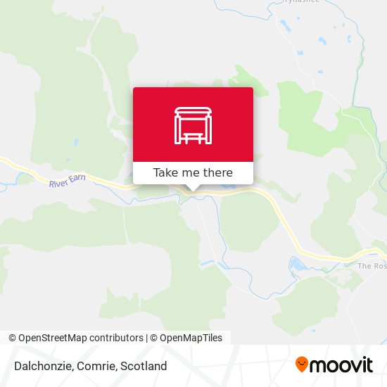 Dalchonzie, Comrie map