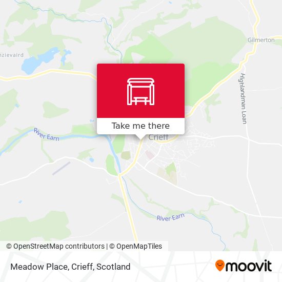 Meadow Place, Crieff map