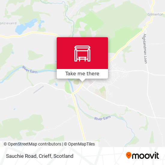 Sauchie Road, Crieff map