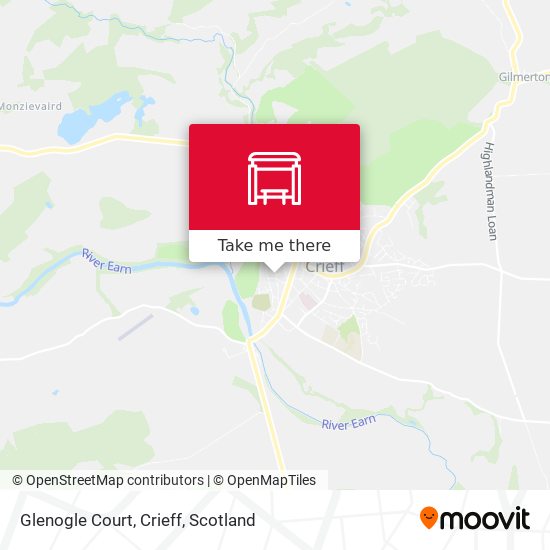 Glenogle Court, Crieff map