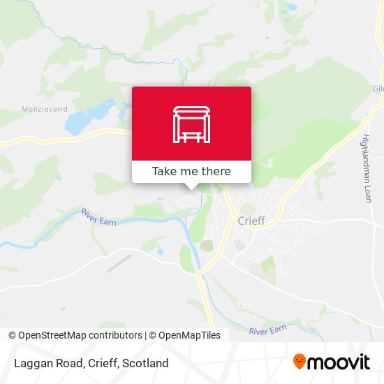 Laggan Road, Crieff map
