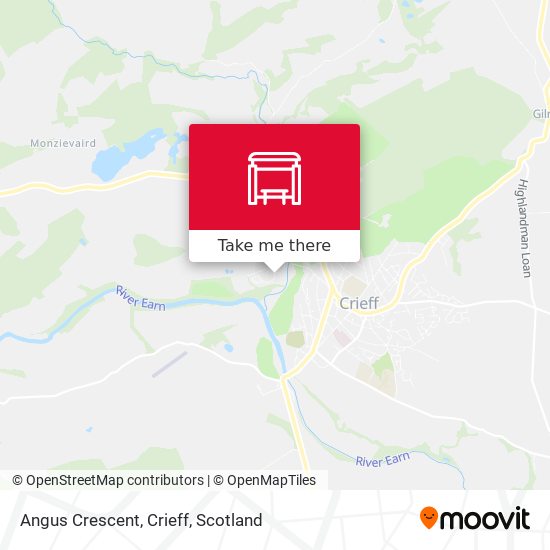 Angus Crescent, Crieff map