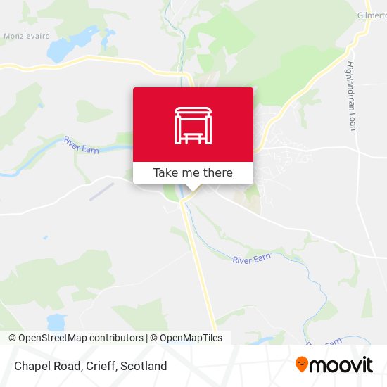 Chapel Road, Crieff map