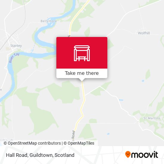 Hall Road, Guildtown map