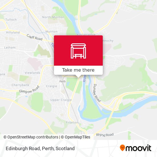 Edinburgh Road, Perth map