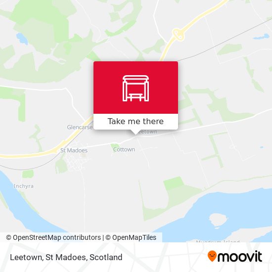 Leetown, St Madoes map