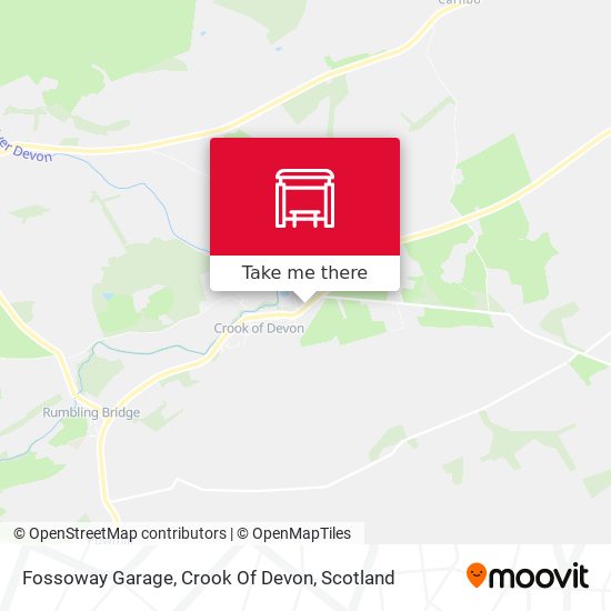 Fossoway Garage, Crook Of Devon map
