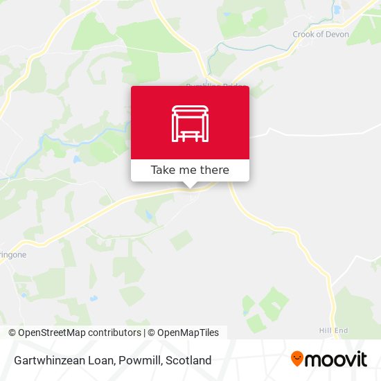Gartwhinzean Loan, Powmill map
