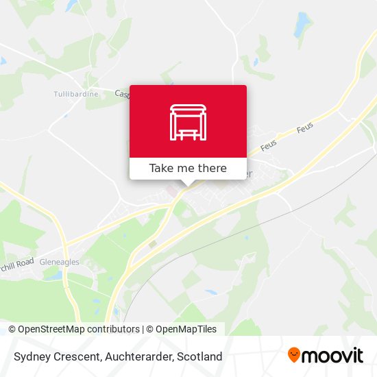 Sydney Crescent, Auchterarder map