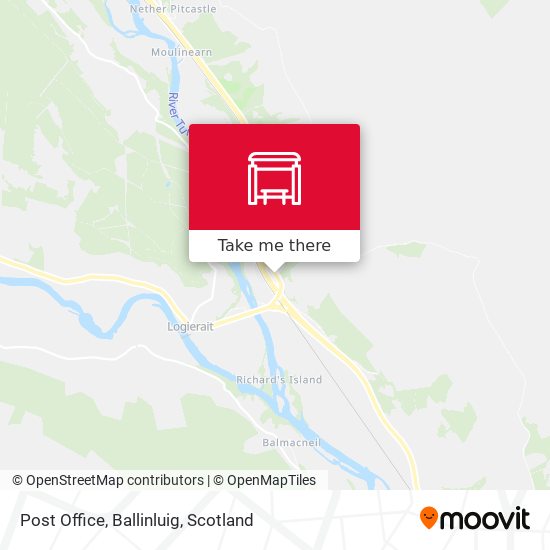 Post Office, Ballinluig map
