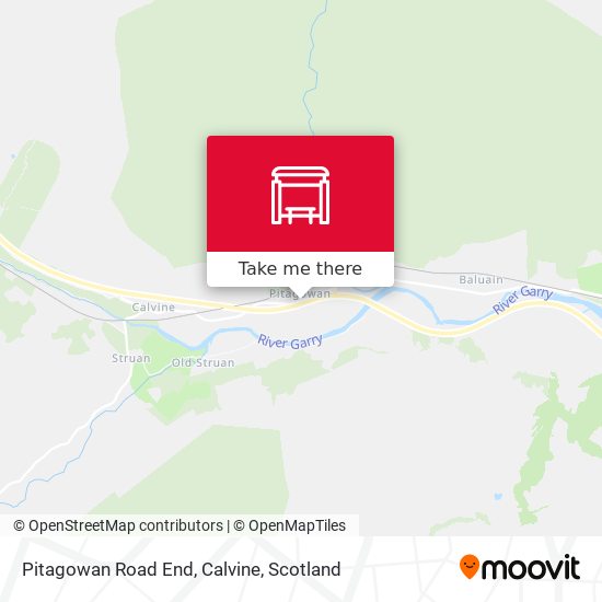 Pitagowan Road End, Calvine map