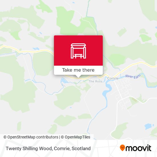 Twenty Shilling Wood, Comrie map