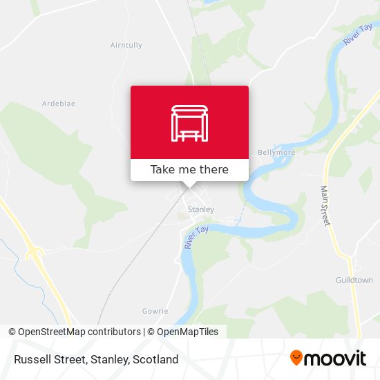 Russell Street, Stanley map