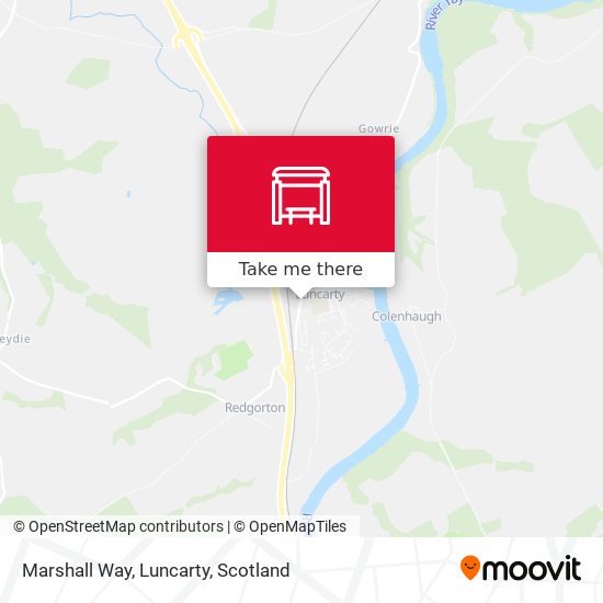 Marshall Way, Luncarty map