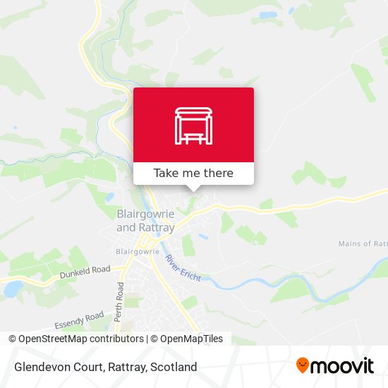 Glendevon Court, Rattray map
