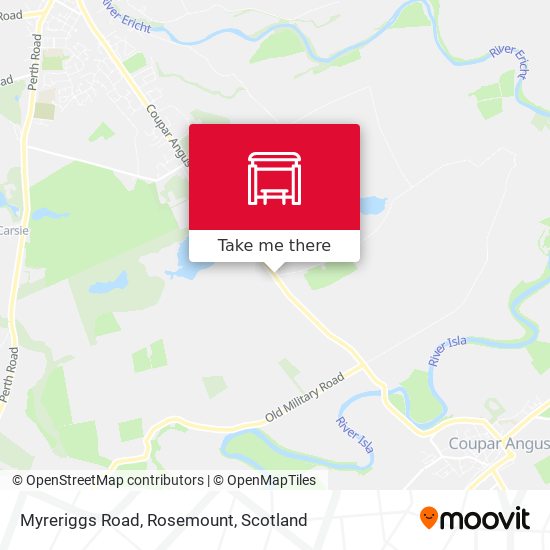 Myreriggs Road, Rosemount map