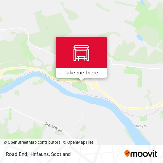 Road End, Kinfauns map