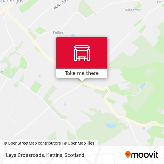 Leys Crossroads, Kettins map