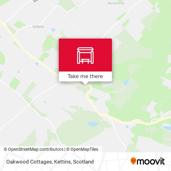 Oakwood Cottages, Kettins map