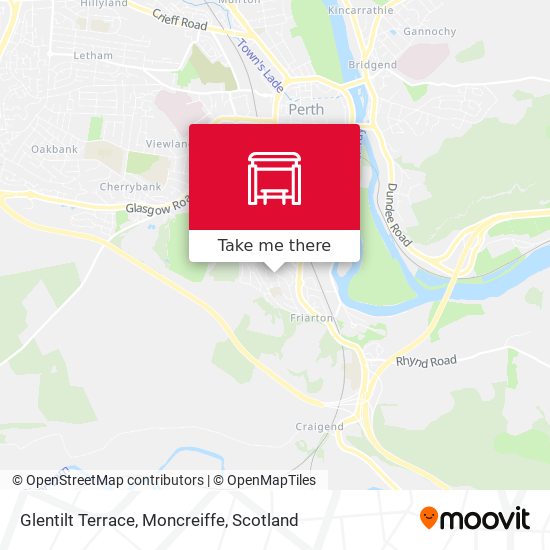 Glentilt Terrace, Moncreiffe map