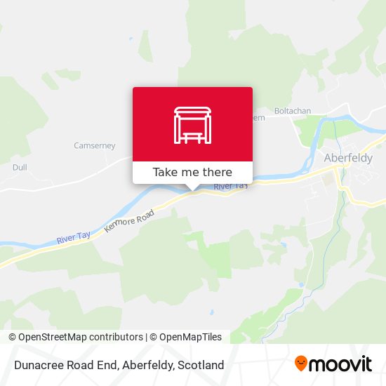 Dunacree Road End, Aberfeldy map