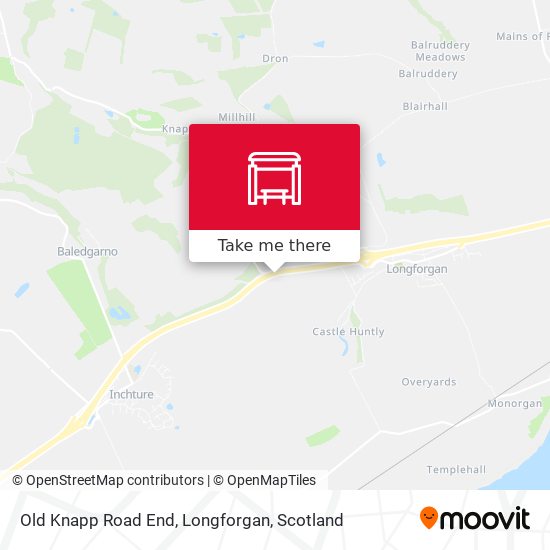 Old Knapp Road End, Longforgan map