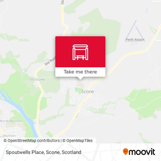Spoutwells Place, Scone map