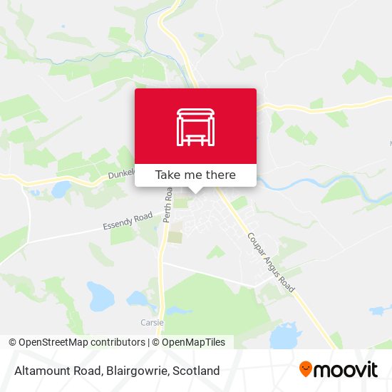 Altamount Road, Blairgowrie map