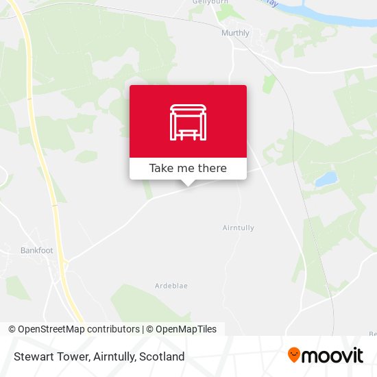 Stewart Tower, Airntully map