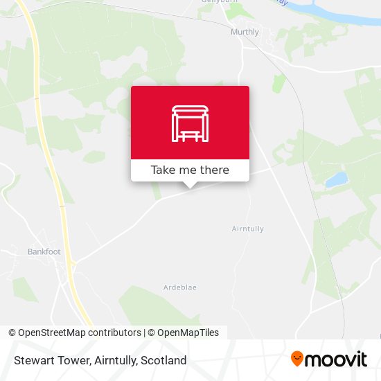 Stewart Tower, Airntully map