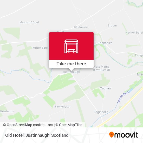 Old Hotel, Justinhaugh map