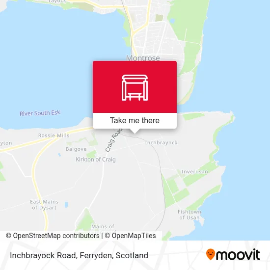 Inchbrayock Road, Ferryden map