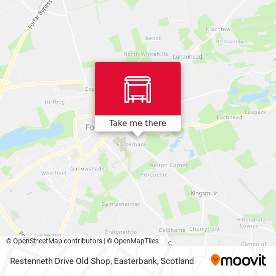 Restenneth Drive Old Shop, Easterbank map