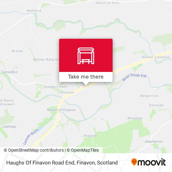 Haughs Of Finavon Road End, Finavon map