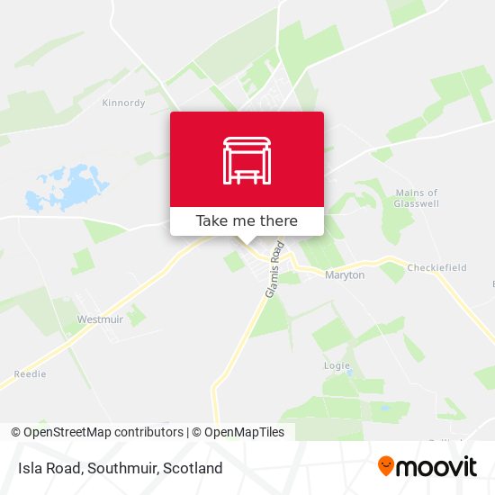 Isla Road, Southmuir map