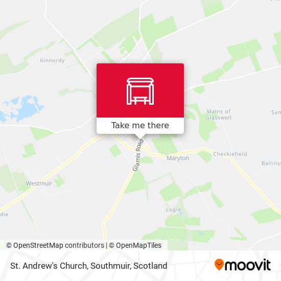 St. Andrew's Church, Southmuir map