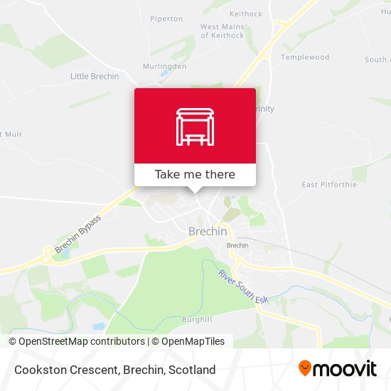 Cookston Crescent, Brechin map