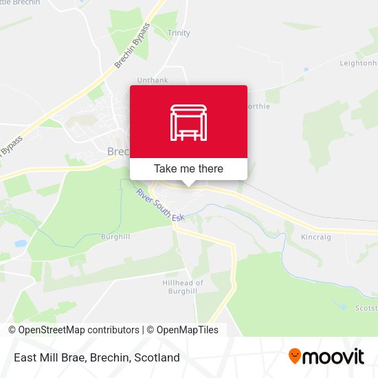 East Mill Brae, Brechin map