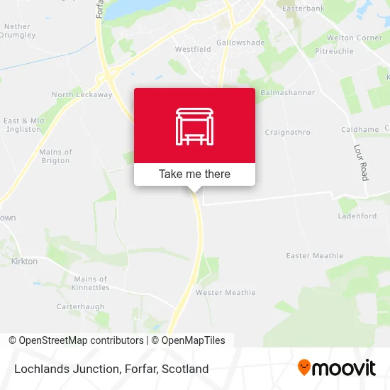Lochlands Junction, Forfar map