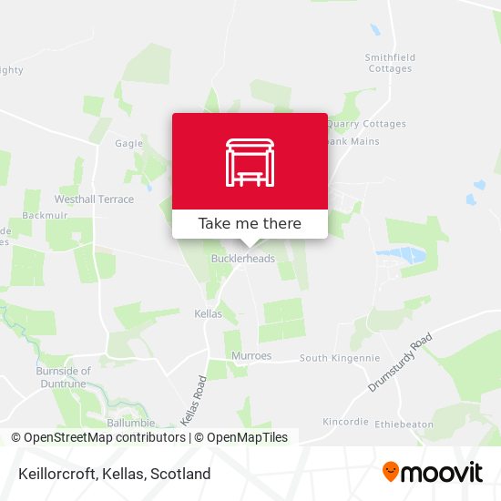 Keillorcroft, Kellas map