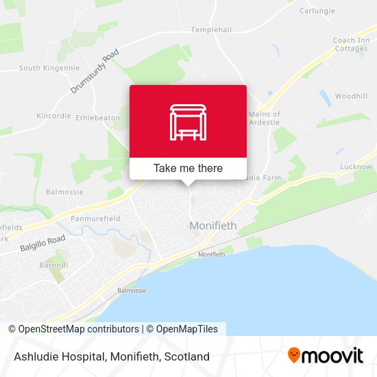 Ashludie Hospital, Monifieth map